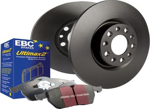 EBC Brakes PDKF970 - Комплект экономичных тормозов autospares.lv