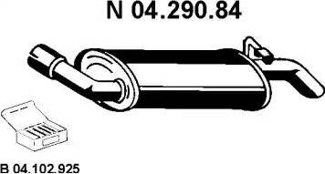 Eberspächer 04.290.84 - Глушитель выхлопных газов, конечный autospares.lv