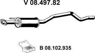 Eberspächer 08.497.82 - Предглушитель выхлопных газов autospares.lv