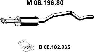 Eberspächer 08.196.80 - Предглушитель выхлопных газов autospares.lv