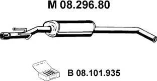 Eberspächer 08.296.80 - Средний глушитель выхлопных газов autospares.lv