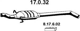 Eberspächer 17.0.32 - Средний глушитель выхлопных газов autospares.lv