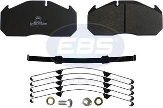 EBS EKBP.030 - Тормозные колодки, дисковые, комплект autospares.lv