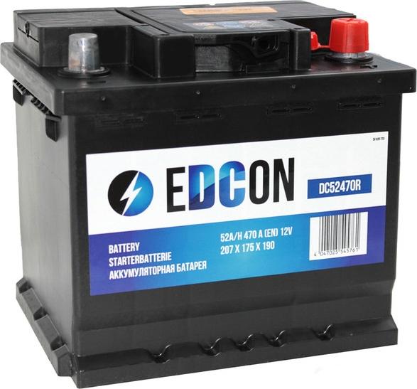 Edcon DC52470R - Стартерная аккумуляторная батарея, АКБ autospares.lv