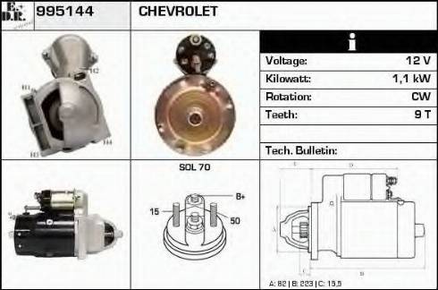 EDR 995144 - Стартер autospares.lv