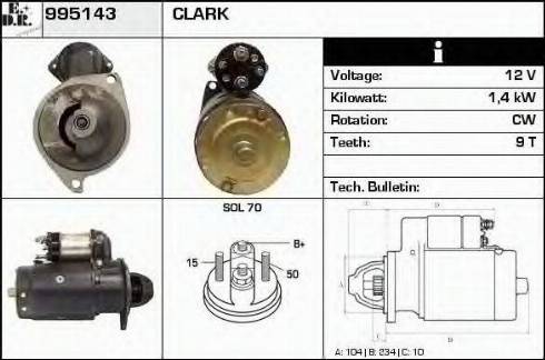 EDR 995143 - Стартер autospares.lv