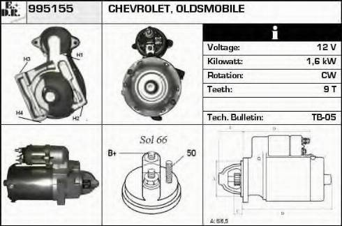 EDR 995155 - Стартер autospares.lv