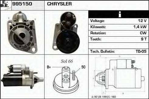 EDR 995150 - Стартер autospares.lv