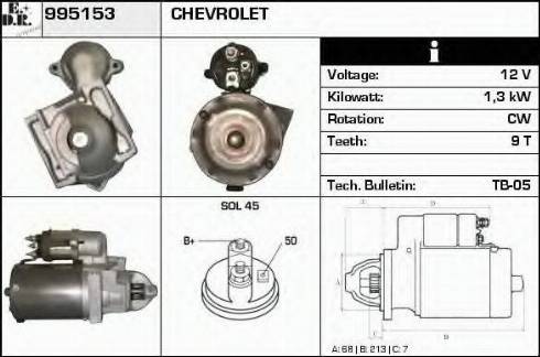 EDR 995153 - Стартер autospares.lv