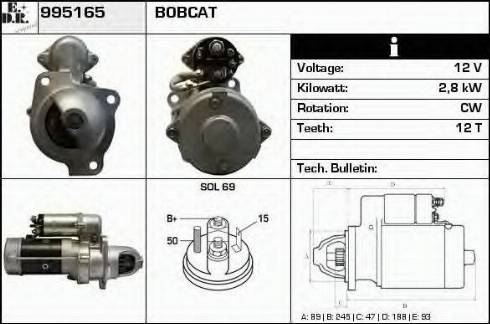 EDR 995165 - Стартер autospares.lv