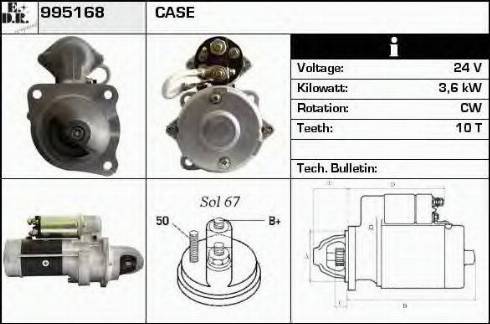 EDR 995168 - Стартер autospares.lv