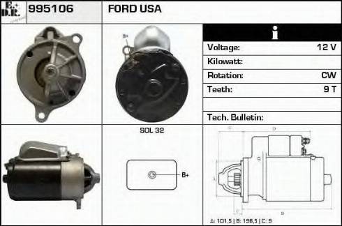 EDR 995106 - Стартер autospares.lv