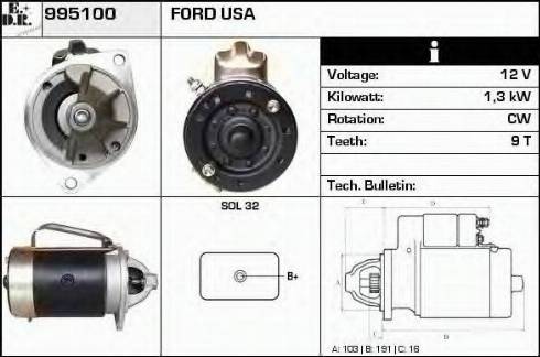 EDR 995100 - Стартер autospares.lv