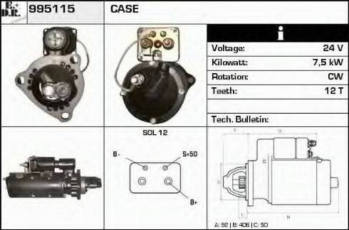 EDR 995115 - Стартер autospares.lv