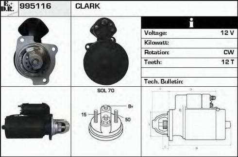 EDR 995116 - Стартер autospares.lv