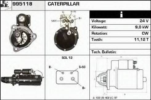 EDR 995118 - Стартер autospares.lv