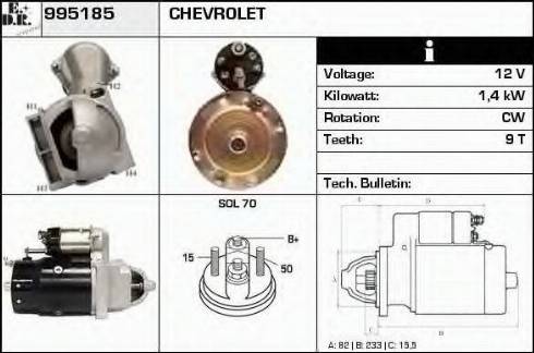 EDR 995185 - Стартер autospares.lv