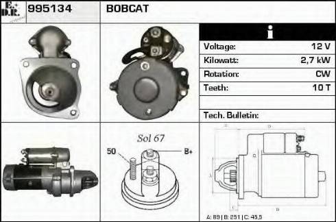 EDR 995134 - Стартер autospares.lv