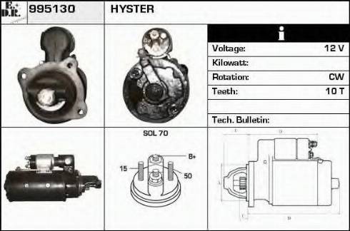 EDR 995130 - Стартер autospares.lv