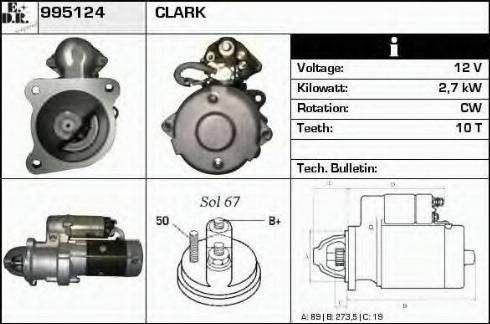 EDR 995124 - Стартер autospares.lv