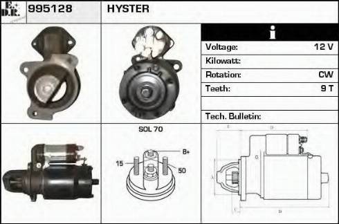 EDR 995128 - Стартер autospares.lv