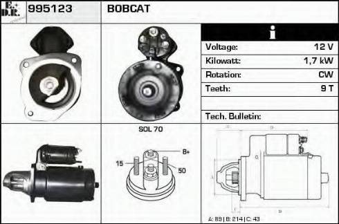 EDR 995123 - Стартер autospares.lv