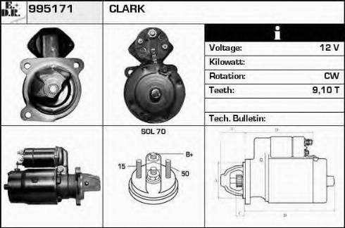 EDR 995171 - Стартер autospares.lv