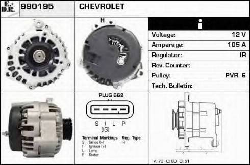 EDR 990195 - Генератор autospares.lv