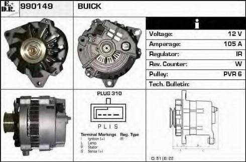 EDR 990149 - Генератор autospares.lv