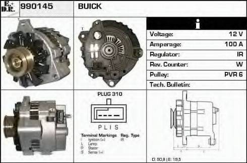 EDR 990145 - Генератор autospares.lv