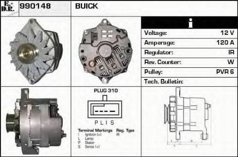 EDR 990148 - Генератор autospares.lv