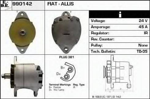 EDR 990142 - Генератор autospares.lv