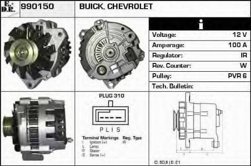 EDR 990150 - Генератор autospares.lv