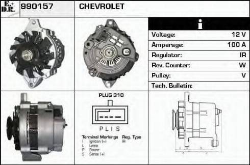 EDR 990157 - Генератор autospares.lv