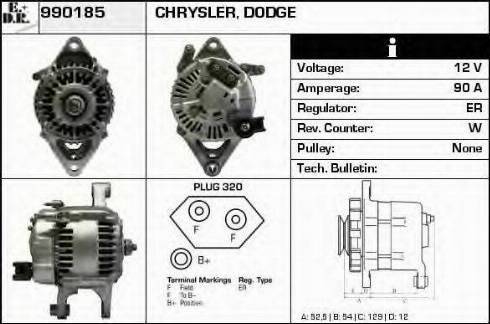 EDR 990185 - Генератор autospares.lv