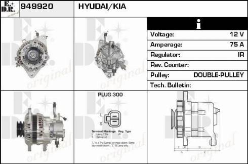 EDR 949920 - Генератор autospares.lv