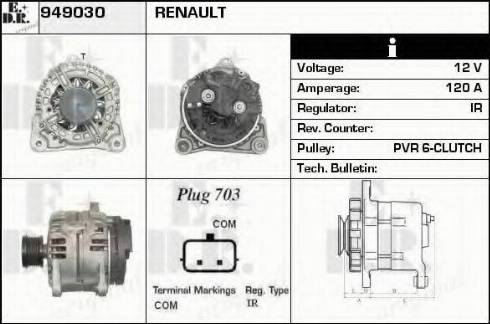 EDR 949030 - Генератор autospares.lv