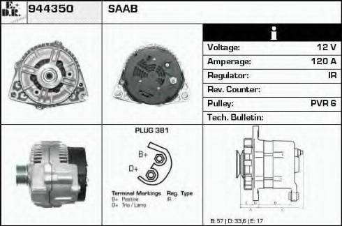 EDR 944350 - Генератор autospares.lv