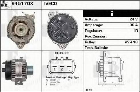 EDR 945170X - Генератор autospares.lv