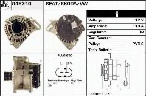 EDR 945310 - Генератор autospares.lv