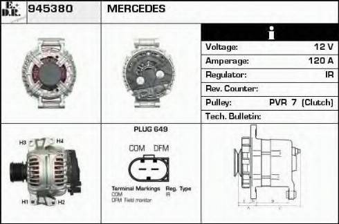 EDR 945380 - Генератор autospares.lv