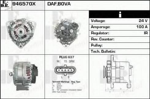 EDR 946570X - Генератор autospares.lv