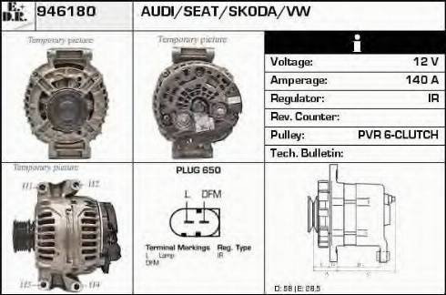 EDR 946180 - Генератор autospares.lv