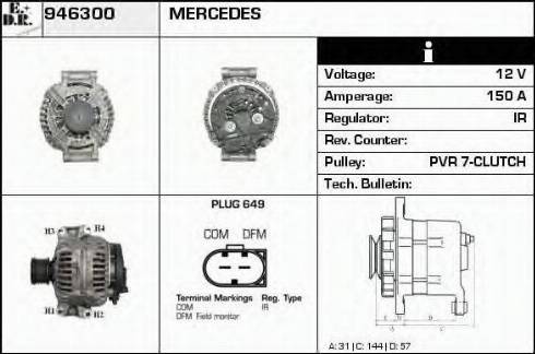 EDR 946300 - Генератор autospares.lv