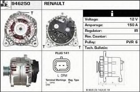 EDR 946250 - Генератор autospares.lv