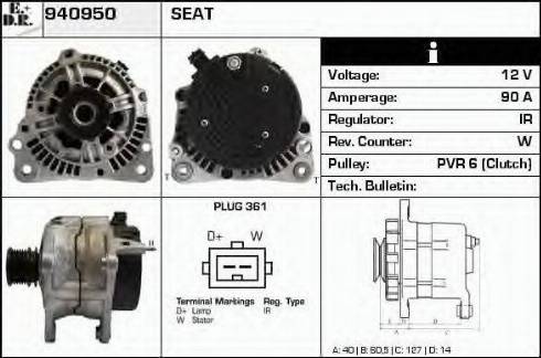 EDR 940950 - Генератор autospares.lv