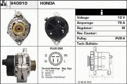 EDR 940910 - Генератор autospares.lv