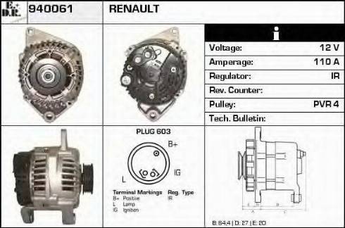 EDR 940061 - Генератор autospares.lv