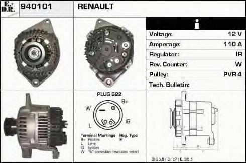 EDR 940101 - Генератор autospares.lv