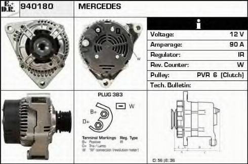 EDR 940180 - Генератор autospares.lv